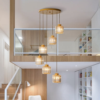 Duplex Staircase Long Chandelier Lamps Modern