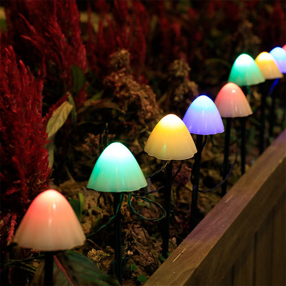 Outdoor Solar Floor Outlet Mushroom Led Small Colored Lights