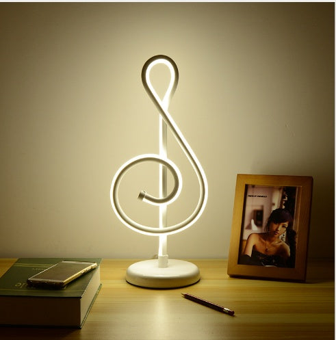 Modern Simple Music Symbol Bedroom Bedside Lamp