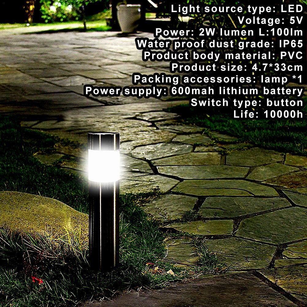 Solar cylindrical lawn light