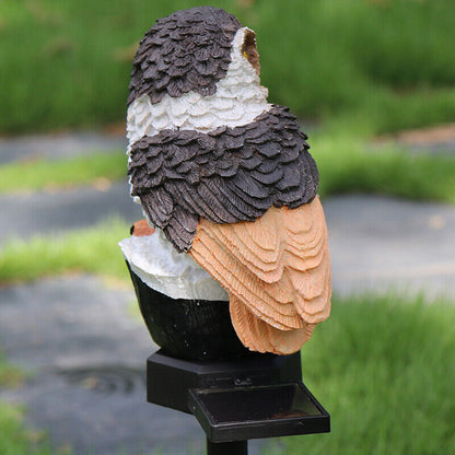 Solar Power LED Owl Parrot Lawn Light Outdoor Lamp