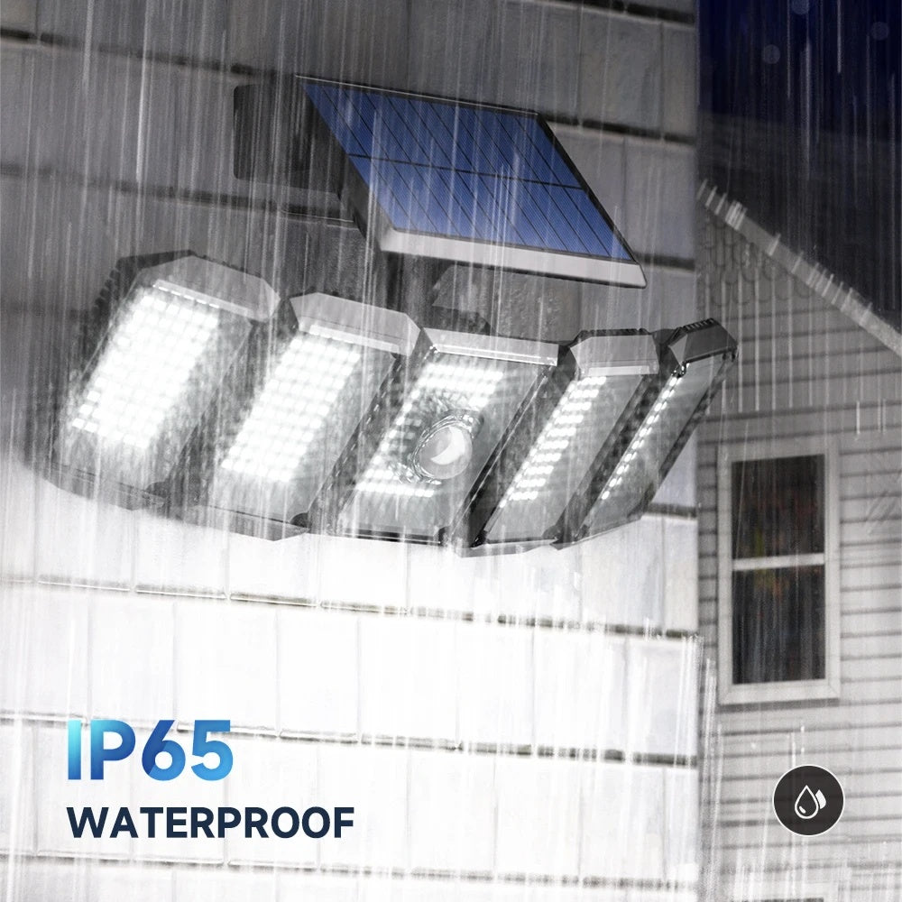 Split Waterproof Solar Outdoor Street Light 5 Side Adjustable 7000K 300 L