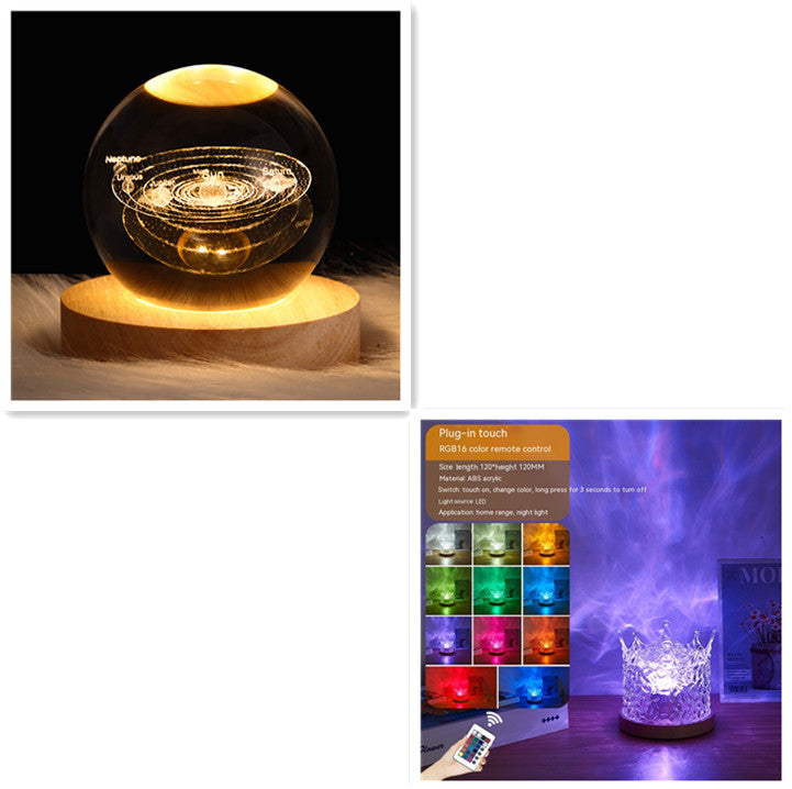 LED Water Ripple Ambient Night Light Table Lamp