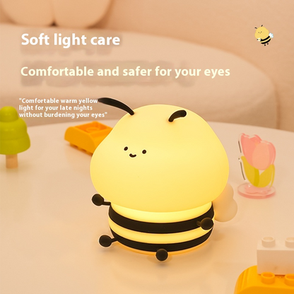 LED Night Lights Bee Colorful Rechargeable Decor Light Kids Gifts