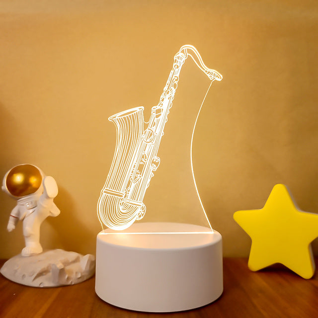 3D Light Colorful Touch Remote Control LED Visual Light