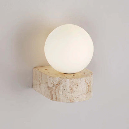 Yellow Cave Stone Cream Style Bedroom Bedside Wall Lamp