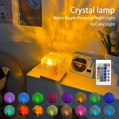 LED Water Ripple Ambient Night Light USB Projection