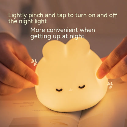 Simple Children Get Up Rabbit Silicone Sleeping USB Charging Night Light