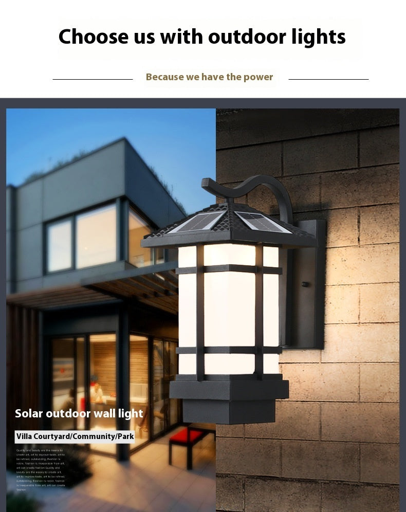 Pinye Solar Wall Lamp Outdoor Waterproof Garden Aisle