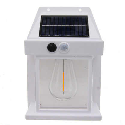 Outdoor Solar Wall Lamp Waterproof Tungsten Lamp Induction