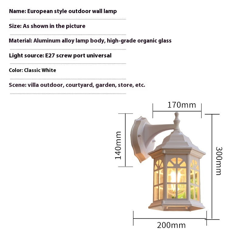 European-style Garden Balcony Wall Lamp Outdoor