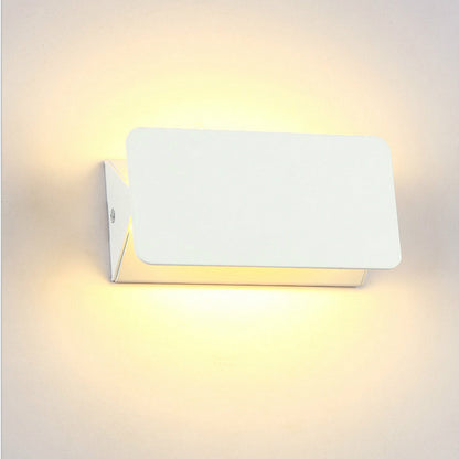 Simple LED Aluminum Wall Lamp Square Adjustable Angle Indoor balcony