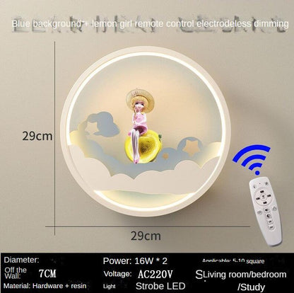 Modern Minimalist Cartoon Children's Room Wall Lamp