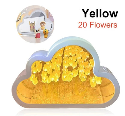 Tulip Night Lamp DIY Material Cloud Tulips Night Lamp Decorative