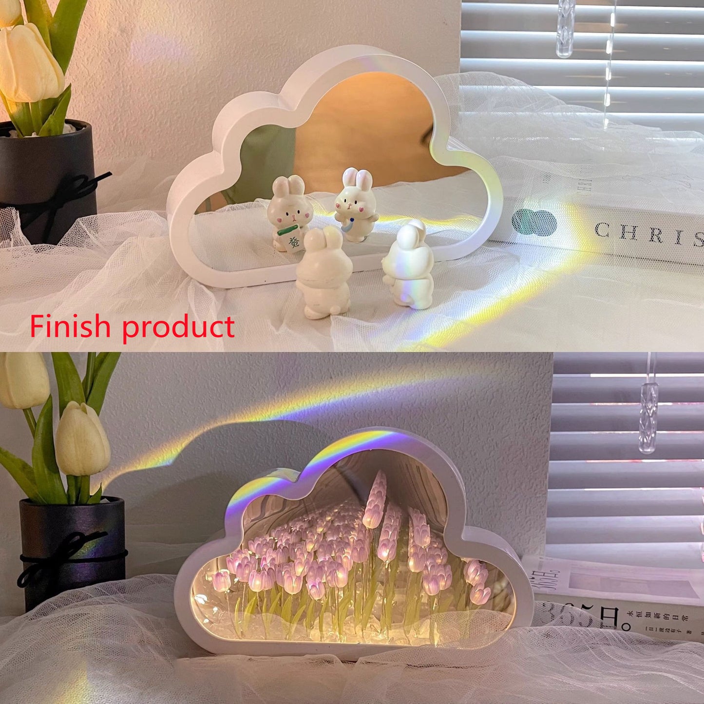 Tulip Night Lamp DIY Material Cloud Tulips Night Lamp Decorative