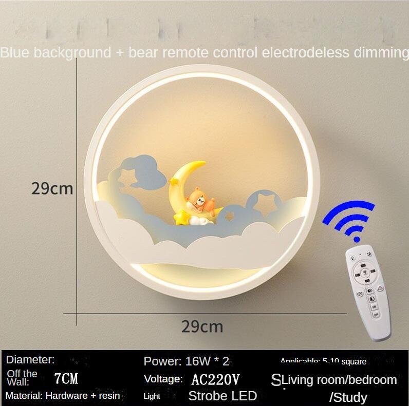 Modern Minimalist Cartoon Children's Room Wall Lamp