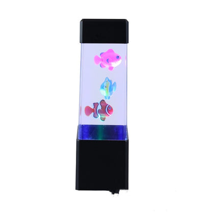 Small Led Desktop Square Simulation Jellyfish Lamp Table Lamp Colorful Color Changing Mini Jellyfish Romantic Atmosphere Small Night Lamp