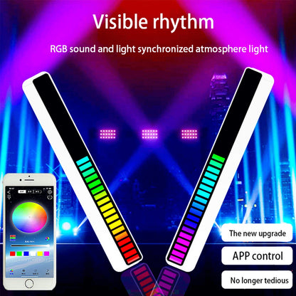 New Car Sound Control Light RGB Voice-Activated Music Rhythm