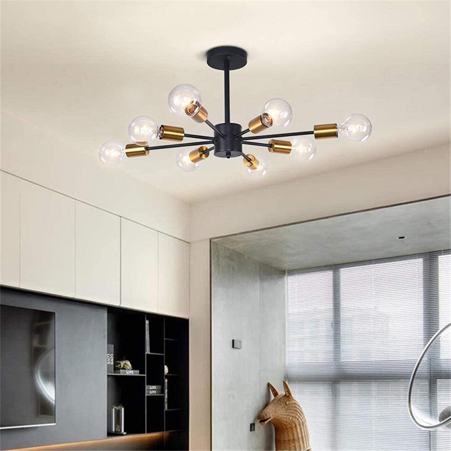 Multi Pole Ceiling Lamp Retro Industrial Attic