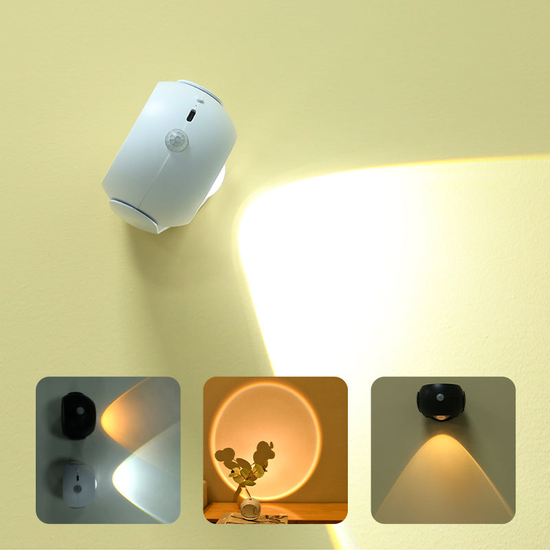 Adjustable Angle Human Sensing Light, Wireless Sunset Light