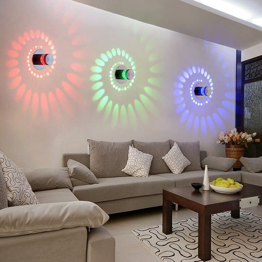 LED Wall Lights Modern Simple Spiral Wall Lamp  For KTV Bar Corridor Living Room