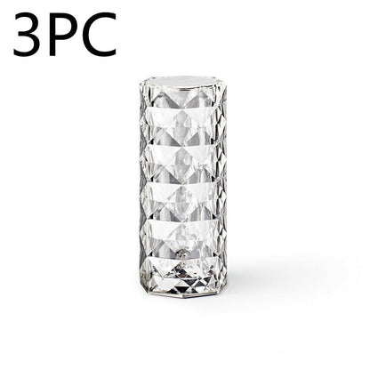 Nordic Crystal Lamp USB Table Lamps Bedroom Touch Dimming Lamp