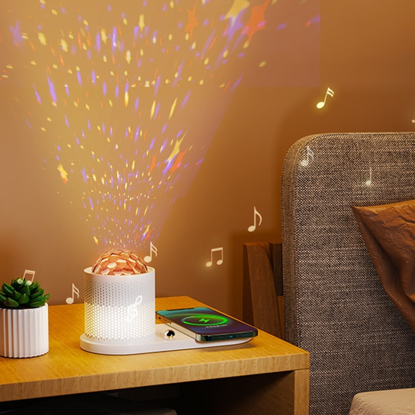 Bluetooth Speaker Wireless Charger Starry Sky Small Night Lamp