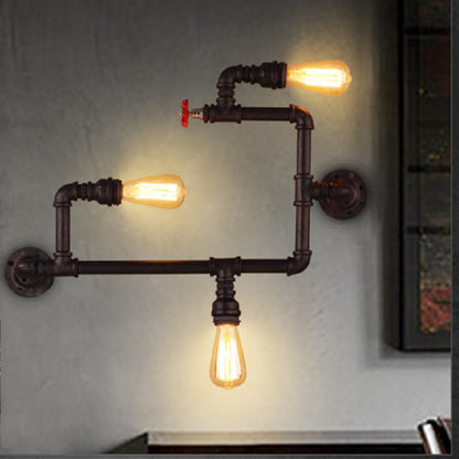 Loft Vintage Industrial Water Pipe Wall Lamp