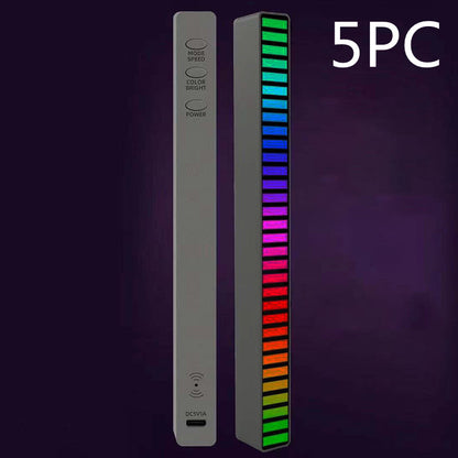 New Car Sound Control Light RGB Voice-Activated Music Rhythm