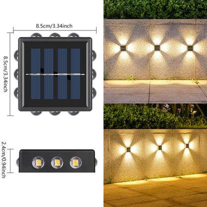 Solar Outdoor Wall Convex Mirror Wall Lamp Outdoor Courtyard