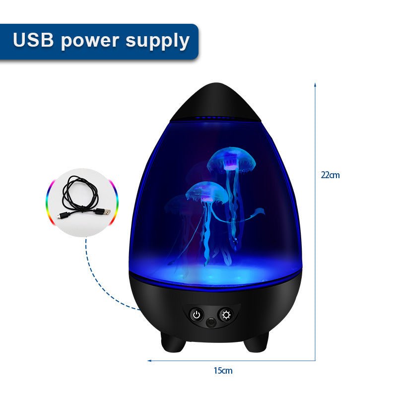 Jellyfish Lamp USB Powered Silent Small Night Light Creative Decoration