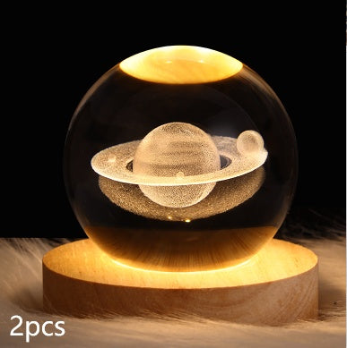 Luminous Starry Sky And Planets Moon Moon Crystal Ball