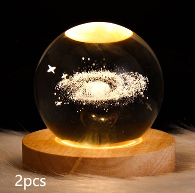 Luminous Starry Sky And Planets Moon Moon Crystal Ball