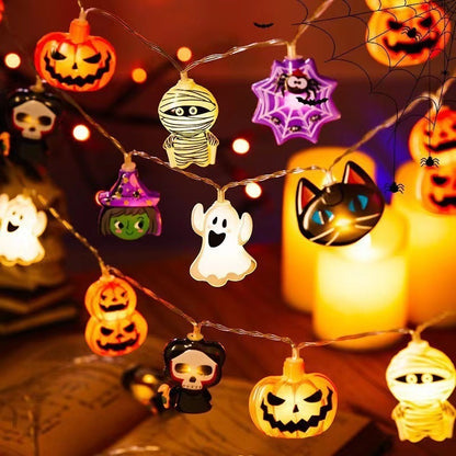 PVC Soft Material Halloween Lighting Chain Pumpkin Ghost