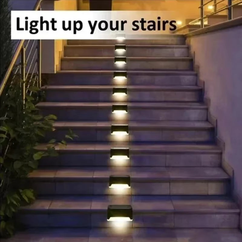 4 Solar LED Bright Deck Lights Outdoor Garden Patio Stairs Light