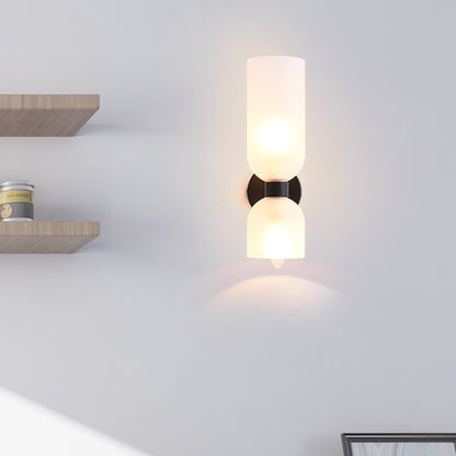 Simple Double-headed Glass Bedside Wall Lamp