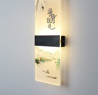 Plum, Orchid, Bamboo, Chrysanthemum LED Bedside Lamp