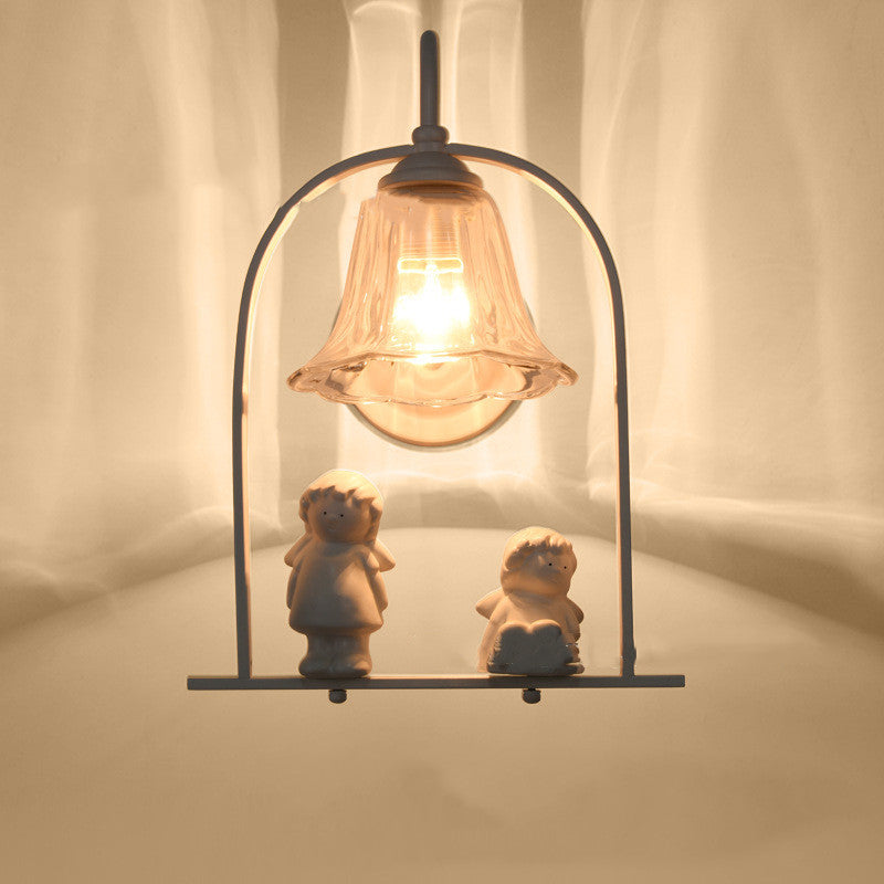 Little angel creative bedroom bedside wall lamp