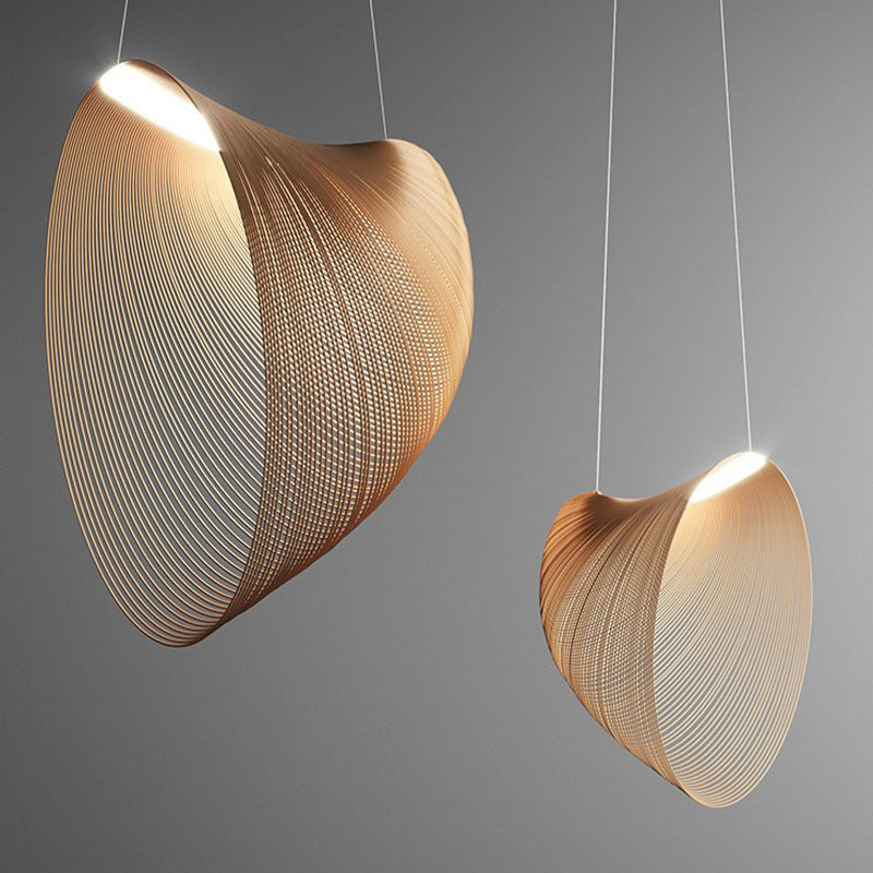 Special-shaped Woodcraft Ceiling Lamp Minimalist Decorative