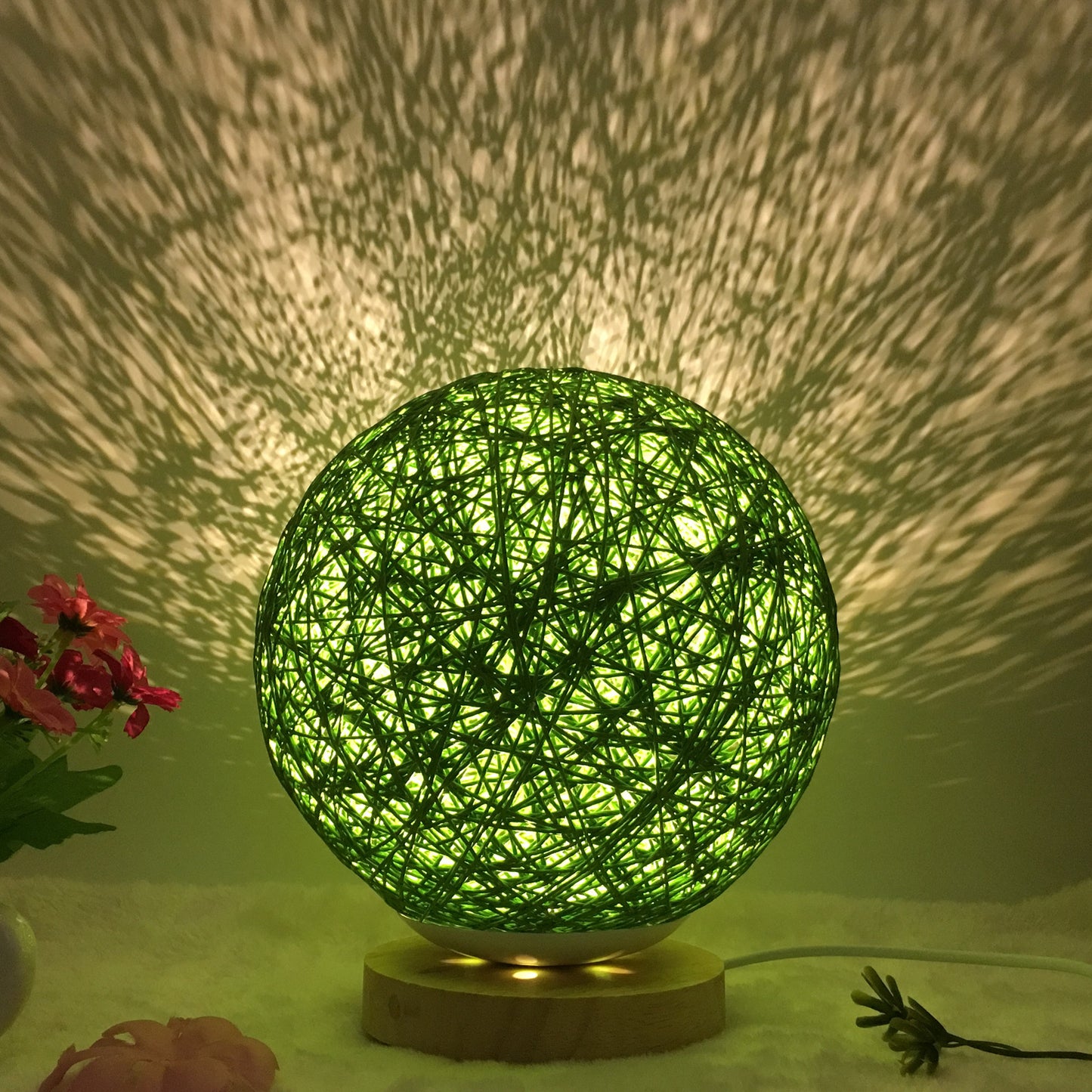 Creative Linen Table Lamp Novel and Unique LED Intelligent Ball Lamp