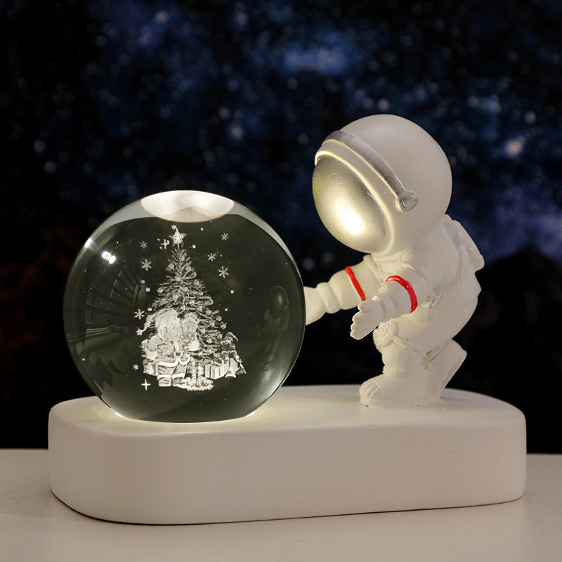 Glowing Planetary Galaxy Astronaut Crystal Ball Night Lights