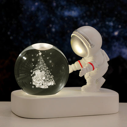 Glowing Planetary Galaxy Astronaut Crystal Ball Night Lights