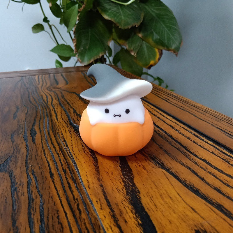 Ghost Pumpkin Small Night Lamp Halloween Silicone Pat Lamp