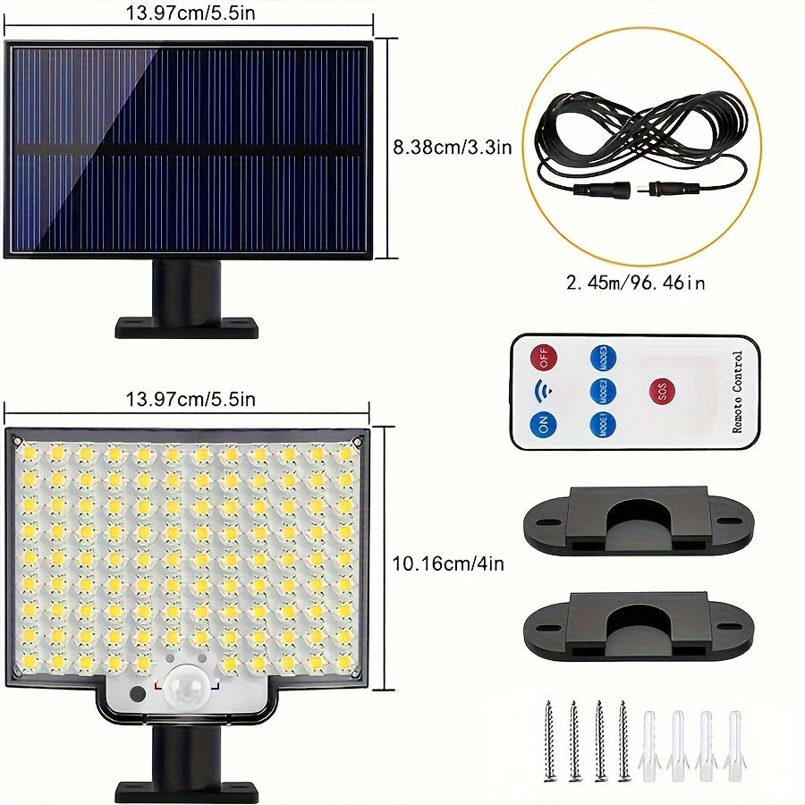 106LED Split Solar Light Outdoor Waterproof With Motion Sensor