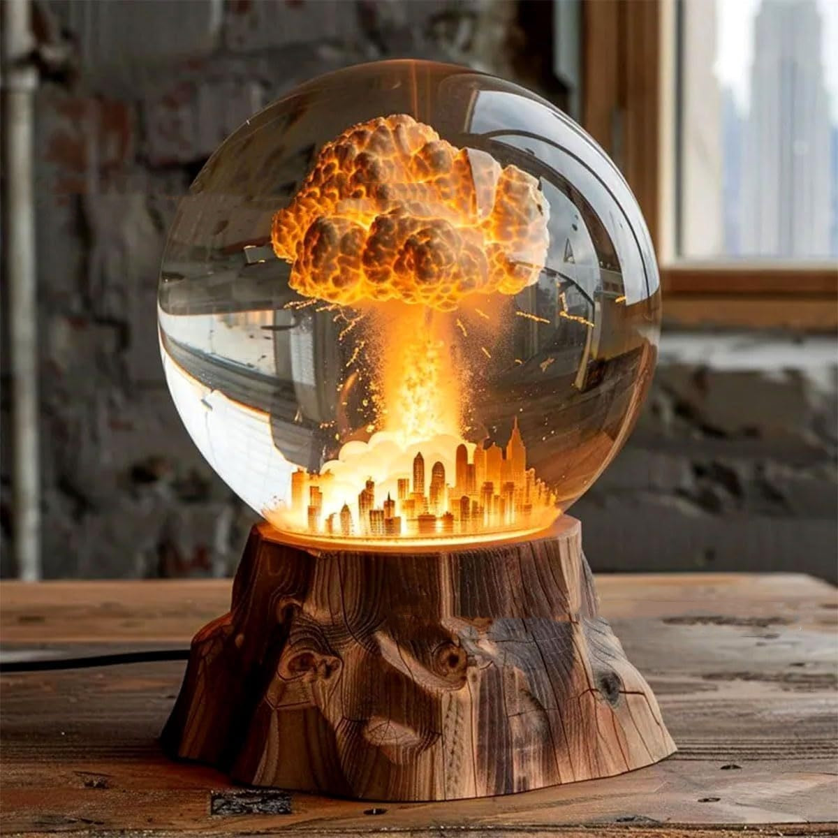 Atomic Bomb Explosion Lamp, Nuclear Explosion Lamp, 3D Mushroom Cloud
