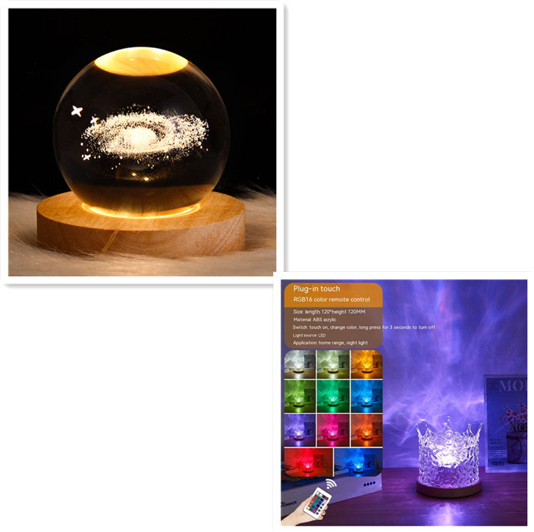 LED Water Ripple Ambient Night Light Table Lamp