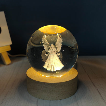 Usb Plug-in Luminous Crystal Ball Night Light