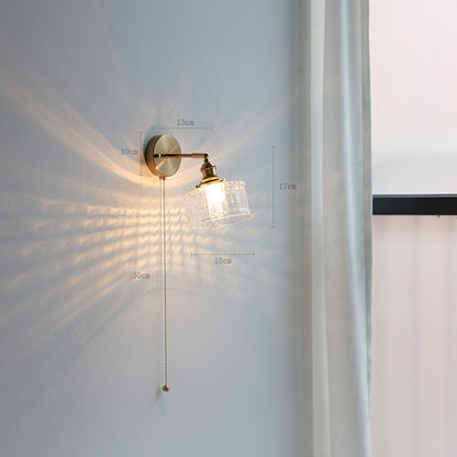 Adjustable Wall Lamp In Front Of Mirror In Bedside