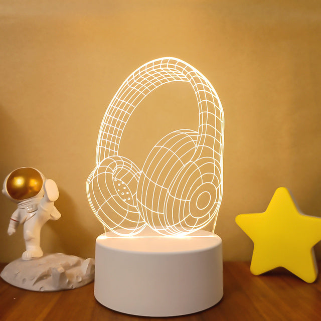 3D Light Colorful Touch Remote Control LED Visual Light