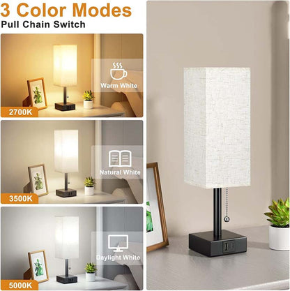 Bedside Table Lamp With 3 Levels Brightness Small Lamp